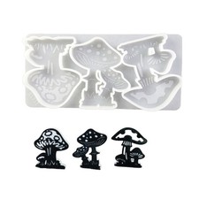 3 Cavities Mushroom Silicone Molds for Soap Chocolate Baking Tool