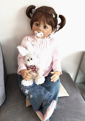 Künstlerpuppe Marlenchen von Monika Levenig, 86 cm, Originalkleidung+ Zertifikat