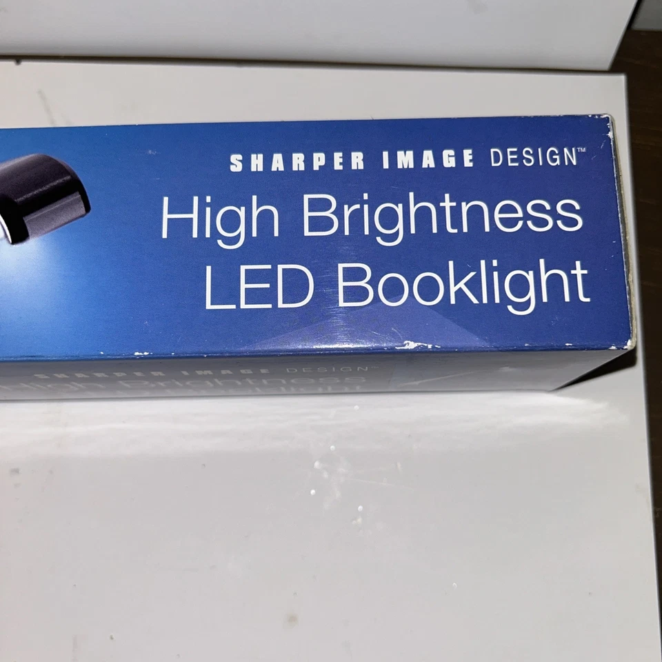 Open Box Sharper Image Battery Powered Clip On Book Light Black Silver w/ Case Foto 4 de 4