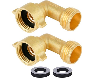#ad 2 PCS Garden Hose Connector 90 Degree Brass Elbow Adapter 4 Pressure Washer $26.66