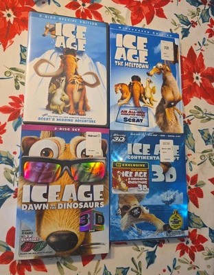 Ice Age DVD Movies 1-4 Set Collection Meltdown Dawn of the