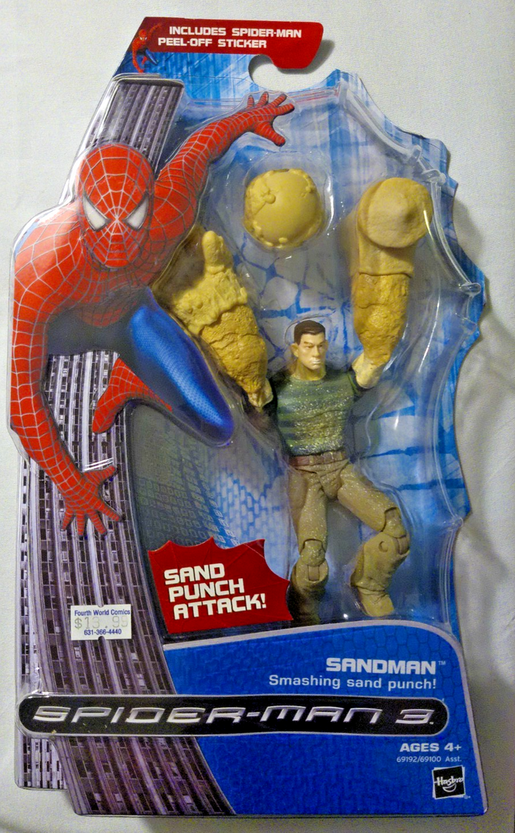 Hasbro 2007 Marvel Spider-Man 3 Sandman with Sand Punch Attack NIB