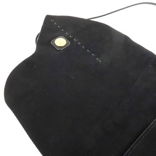 Authentic GUCCI Suede Leather Heart Shoulder Bag Black 95107 Used F/S - Picture 18 of 21