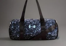 Duffel Bag Barbella Blue & Black Barrel With Shoe Compartment New