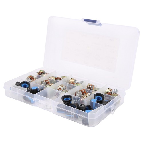 1X(18Pcs/Box WH148 Single Potentiometer Kit B1K/5K/10K/20K/50K/100K/500K/1M4545