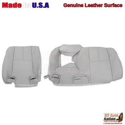 2007-2013 For Chevy Tahoe Genuine Leather 2nd Row Top Seat Covers Titanium