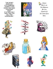 Alice In Wonderland Stickers
