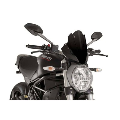 Puig SPORT WINDSCHILD FÜR DUCATI MONSTER 821 14-17 SCHWARZ
