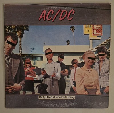 AC/DC  Dirty Deeds Done Dirt Cheap  Vintage Vinyl LP Record VG+ W/ Insert