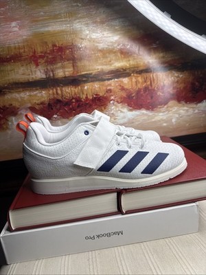 Adidas Powerlift 5 Weightlifting Shoes White Blue JP9878 Men's Size 7 NEW