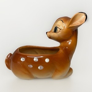 Vintage ENESCO Walt Disney Productions Bambi Doe Planter Figure Japan Glass