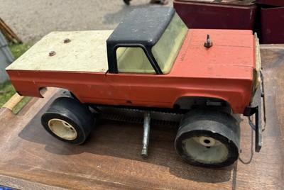Very Rare! Vintage 1970s Micro Mini Tractor Puller Truck Chevrolet Orange