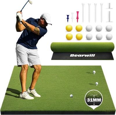 Bearwill Golf Mat 31Mm, 5X4Ft/5X5Ft Elite Golf Hitting Mats for Practice Outdoor