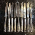 Rambler Rose Towle Sterling Silver Regular Hollow Handle French Knife Set 9