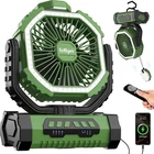 20000mAh Portable Camping Fan Battery Powered Tent Light Fan w/ LED Light Fan A+
