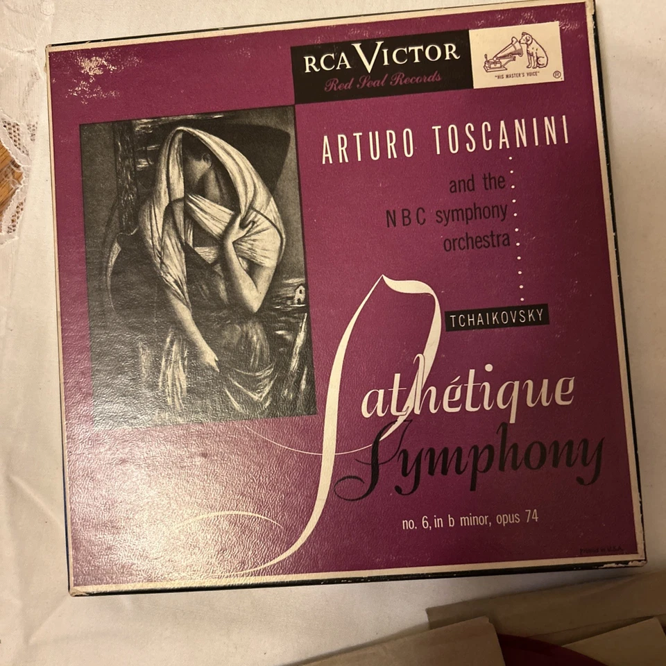 Arturo Toscanini-Tchaikovsky Pathétique Symphony 45 RPM Vinyl Record Set - RARE! - Image 4 of 4