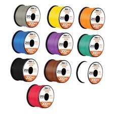 20 Gauge Primary Automotive Wire - Roll Assortment Pack - 200 Ft 200 Foot 10