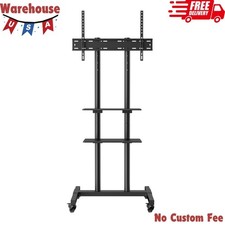Mobile TV Stand Mobile TV Cart for 32 -70 TVs with Wheels A Tray