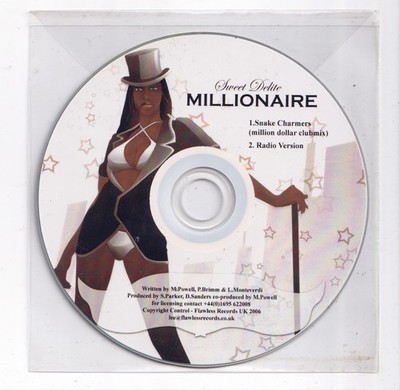 (LR975) Sweet Delite Millionaire, Snake Charmers - 2006 DJ CD