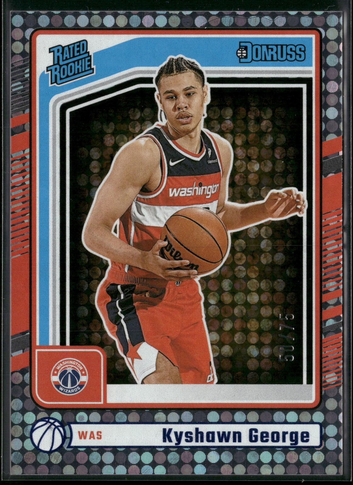2024-25 Donruss #225 Kyshawn George Disco Washington Wizards Rookie