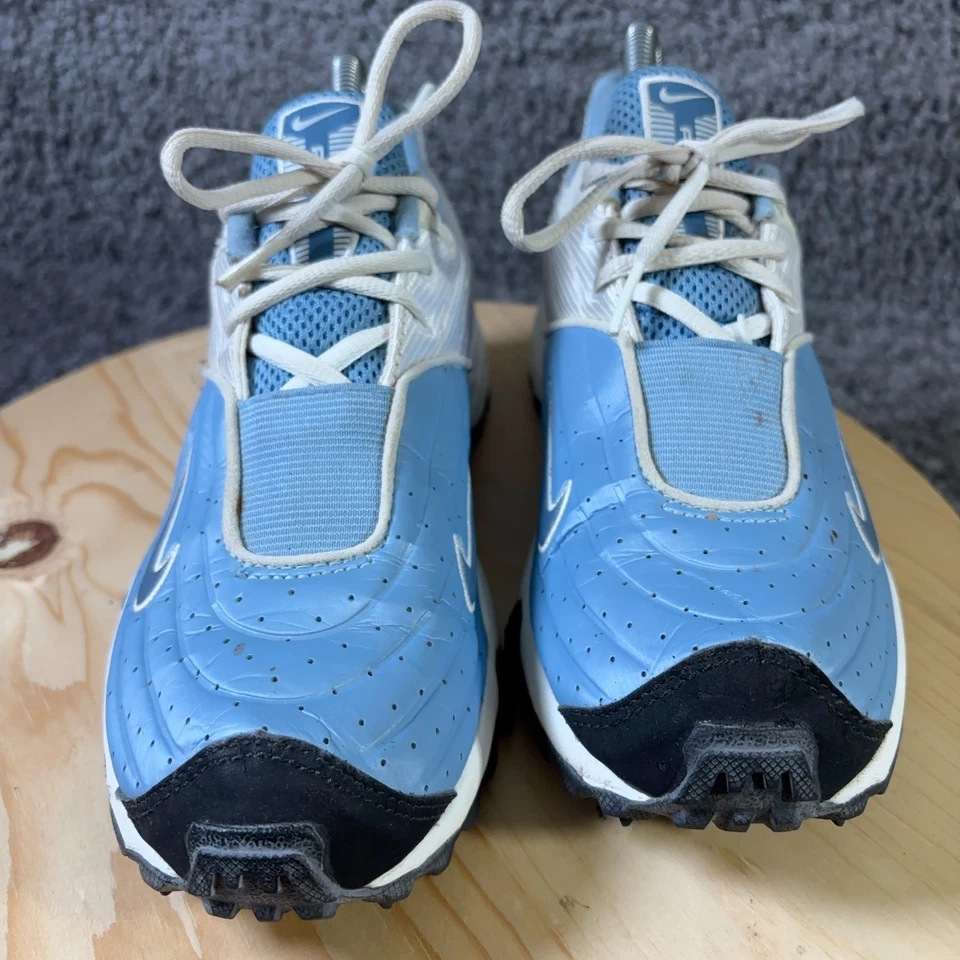 Nike Air Juvenil Tenis Niños Talla 6 Azul Plata Con Cordones Parte Superior Baja Zapato Atlético Foto 2 de 4