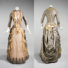 1890s Victorian Edwardian Fashion Dress Vintage Gothic Travel Afternoon Gown