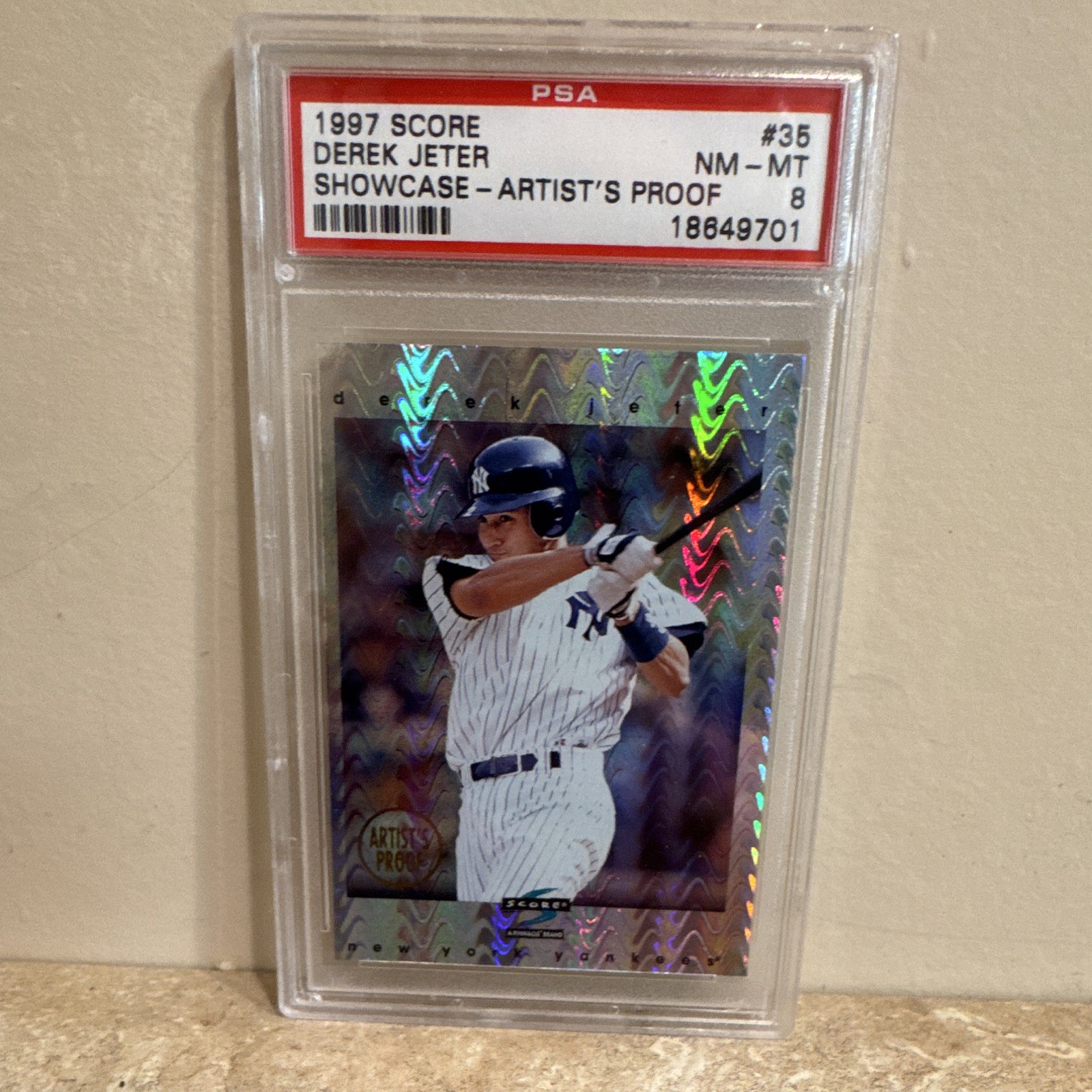 1997 Score Showcase Artist's Proof Derek Jeter #35 PSA 8 New York Yankees