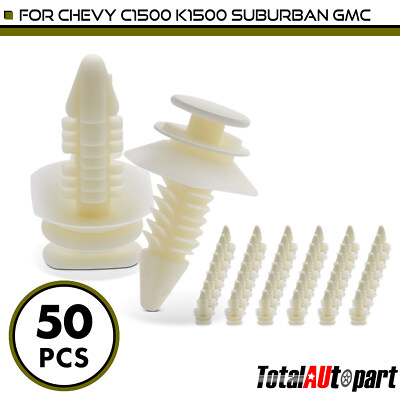 50Pcs Interior Door Trim Panel Retainers Clips for Chevrolet GMC 7.94 mm Nylon