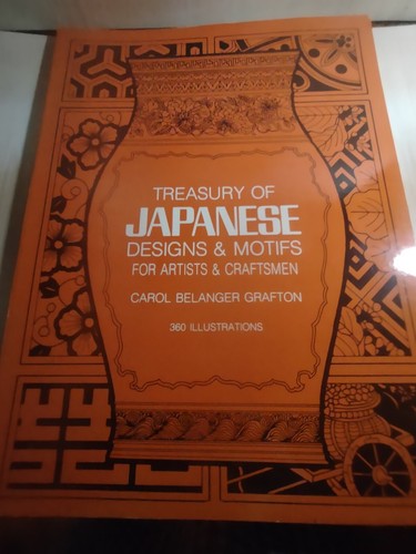 Treasury of Japanese Designs and Motifs Carol Grafton used paperback