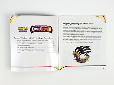 pokemon elite trainer box lost origin card list and one acrylic Vstar marker Pokemon Lost Origin Player's Guide