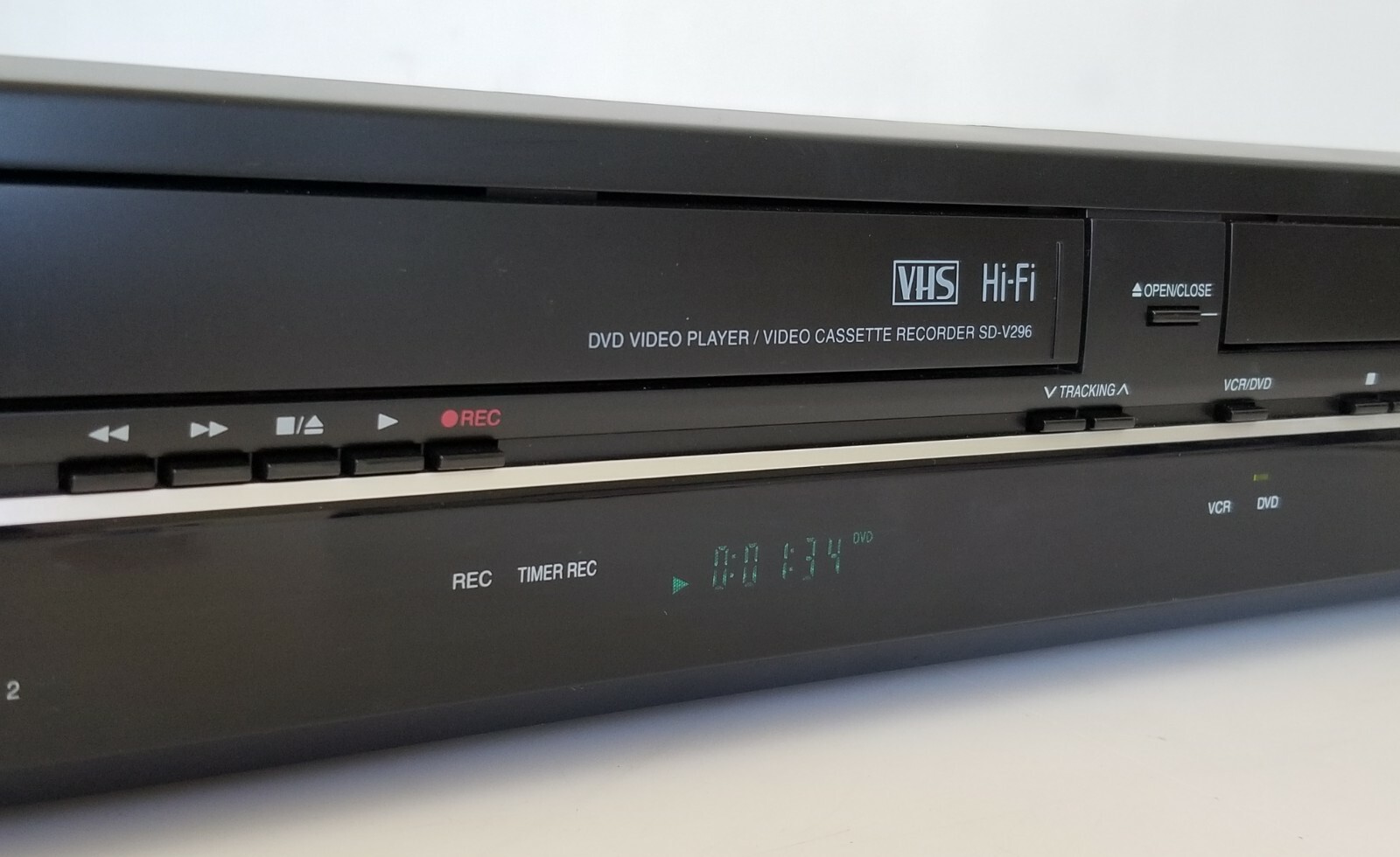 TOSHIBA SDV296 DVD Player VCR VHS Combo Player 4Head Recorder w