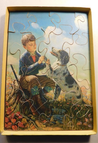 Vintage 1940's Three 10 x 7 Wooden Children's Puzzles Joseph K Straus - Picture 3 of 16