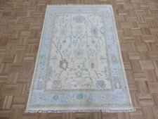 3'11 x 6'2 Hand Knotted Ivory Modern Oushak Oriental Rug G15221