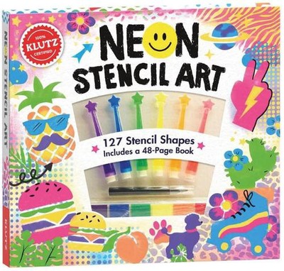 Neon Stencil Art by Editors of Klutz (English) Hardcover Book