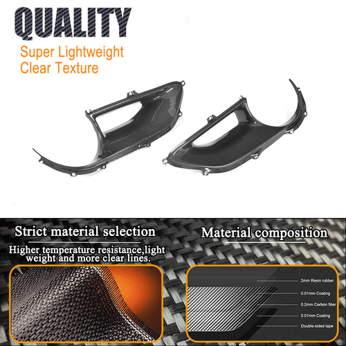Real Carbon Rear Fog Tail Light Surround Cover 15-17 For Ferrari 488 GTBSpider E - Picture 8 of 12