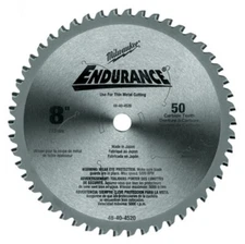 Milwaukee 48-40-4520 8-In 50 Tooth Metal Cutting Saw Blade with 5/8-Inch Arbor