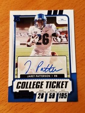 2021 Contenders Draft Game Ticket Blue Jaret Patterson Buffalo Auto #'d 71/99