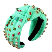 Rhinestone Knotted Top Knot Headbands Beaded Jeweled Womens Fashion Hairbands...