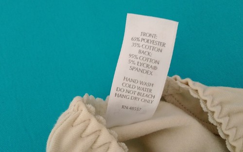 Panties Vintage Mervyn's Partners 90's Flutter Full Lace Thong Beige NEW - Picture 11 of 11