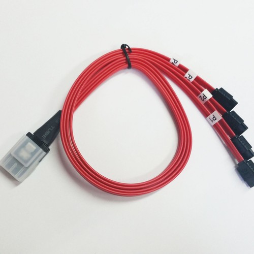 2x Internal Mini-SAS SFF-8087 to 4xSATA Forward Breakout Cable Drive Cable US - Picture 1 of 8