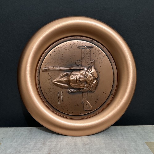 Vintage Norman Rockwell Copper Plate “SPIRIT OF LINDBERGH w/Numbered COA & Box - Picture 6 of 22