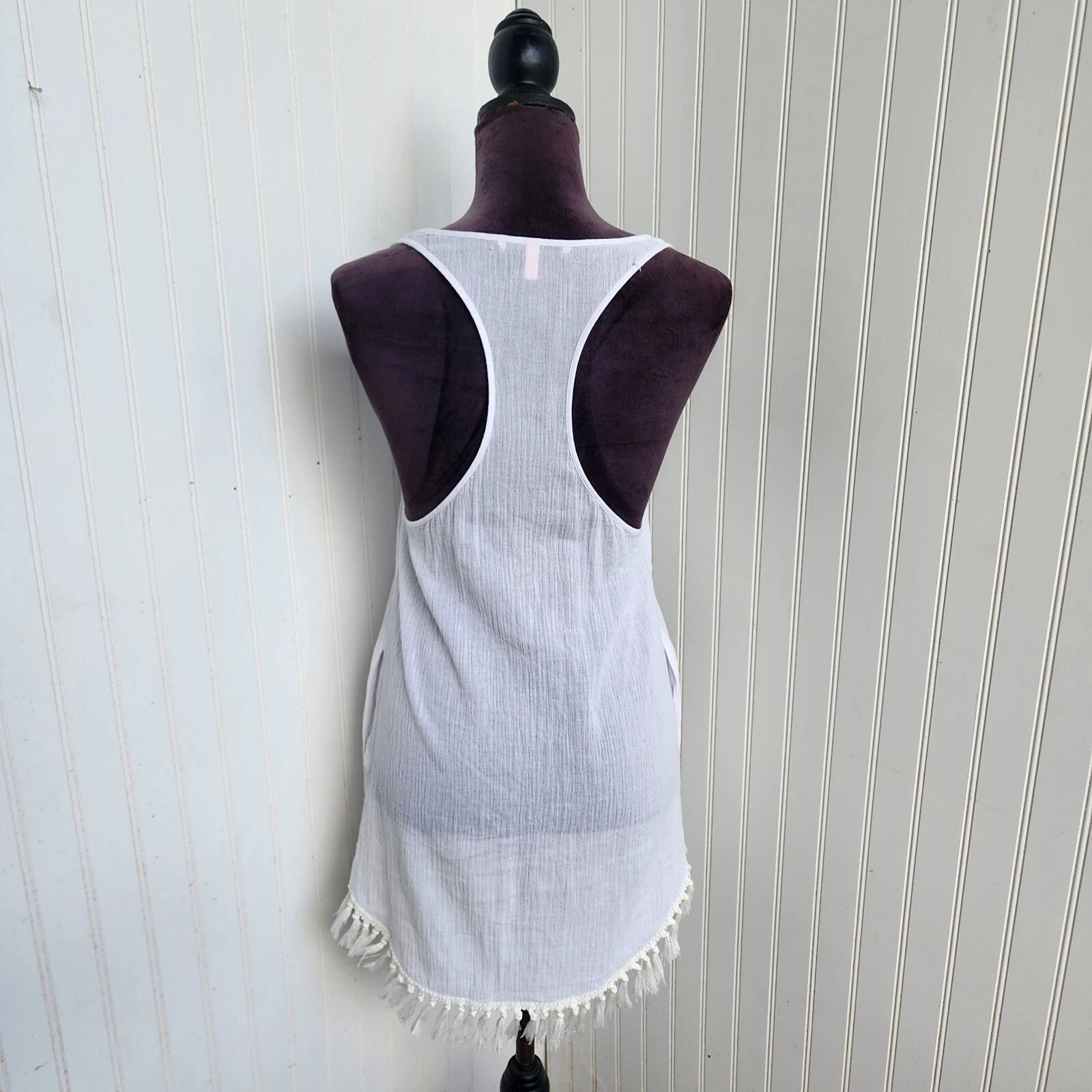 UNDERCOVER ABITO TUNICA VICTORIA'S SECRET ?COPRICOSTUME DA BAGNO MAGLIETTA TOP RACERBACK leggero XS