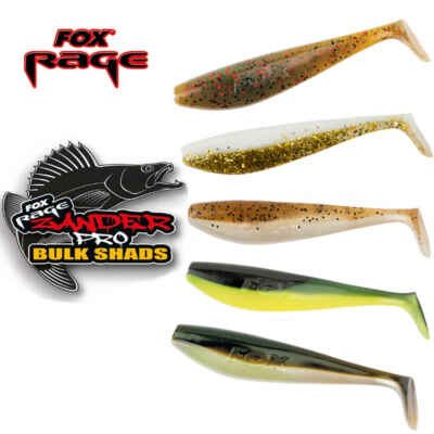 Fox Rage Zander Pro Shad 10,0cm Mixed Colour Set 2 Clear Water 5 Farben Top Set