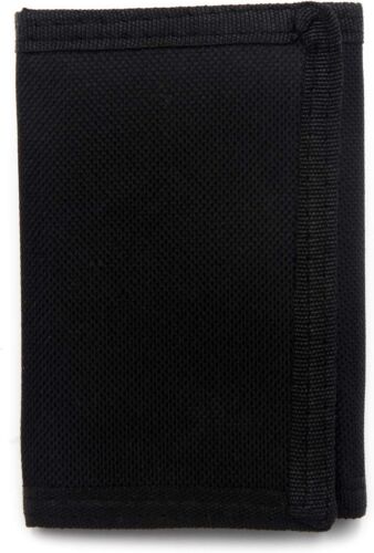 RFID Wallet Camouflage Nylon Trifold Wallets for Men,Mini Black - Picture 4 of 4