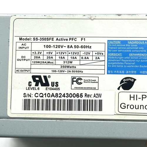 350W SS-350SFE SFX 80Plus Power Supply For Seasonic - 第 3/5 張圖片