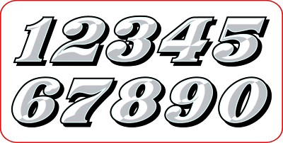 Go Kart Racing Vinyl Decal Numbers Chiseled | eBay