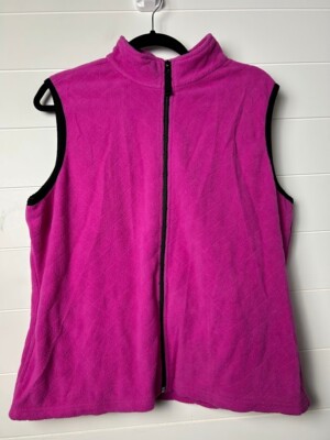 Mountain Lake Fleece Vest Womens Large Pink Black