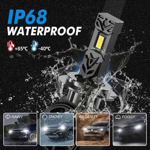 BEVINSEE H7 LED Headlight Globes 100W White Low Beam For Hyundai iload TQ 10-11 - Picture 9 of 10