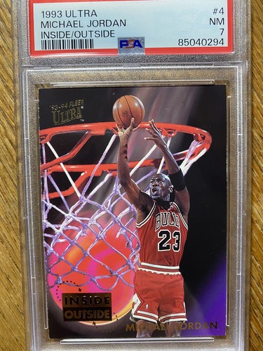 1993-94 Fleer Ultra Michael Jordan Inside Outside #4 Bulls PSA 7 - Picture 2 of 18