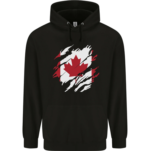 Torn Canada Flag Canadian Day Football Childrens Kids Hoodie - Picture 16 of 88